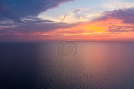 drone photography of mcmillian bluff and mobile bay at sunset in daphne, alabama