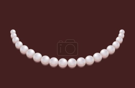 Ilustración de Collar de perlas. Preciosas perlas blancas. Ilustración vectorial - Imagen libre de derechos
