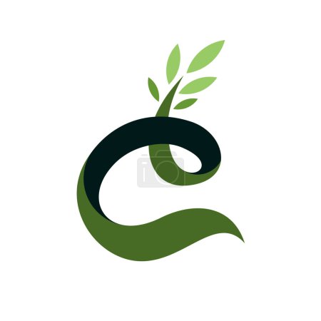 lettre C logo, arbre logo design