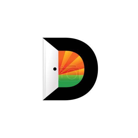 Dream door logo, letter D logo