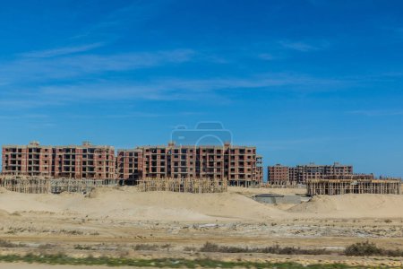 Foto de Construction site of the New Mansoura city in the Nile delta, Egypt - Imagen libre de derechos