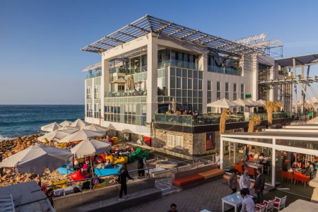Téléchargez les photos : ALEXANDRIA, EGYPT - FEBRUARY 1, 2019: Casino Alshatby restaurant at the seaside in Alexandria, Egypt - en image libre de droit