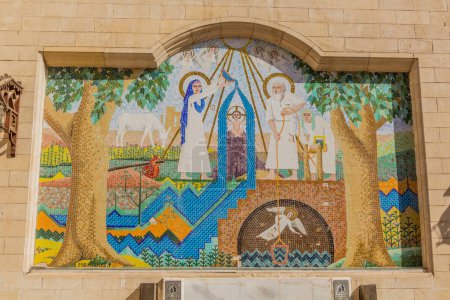 Téléchargez les photos : CAIRO, EGYPT - JANUARY 28, 2019: Mosaic at the Hanging Church in Cairo, Egypt - en image libre de droit