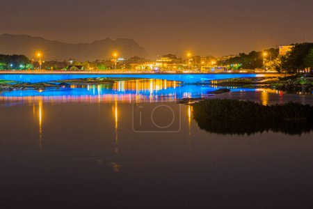 Photo for Night view of Ferdowsi Bridge in Isfahan, Iran - Royalty Free Image