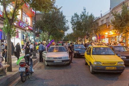 Photo for SHIRAZ, IRAN - JULY 6, 2019: Evening view of a street in Shiraz, Iran. - Royalty Free Image