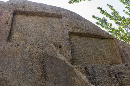 Photo for Ganjnameh cuneiform inscriptions near Hamadan, Iran - Royalty Free Image