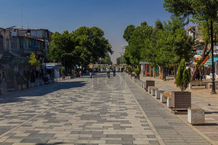 Photo for HAMADAN, IRAN - JULY 13, 2019: Pedestrian street in Hamadan, Iran. - Royalty Free Image