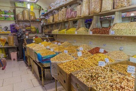 Photo for TABRIZ, IRAN - JULY 15, 2019: Nut store in the Bazaar of Tabriz, Iran - Royalty Free Image
