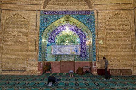Photo for HAMADAN, IRAN - JULY 14, 2019: Mihrab in the Jameh mosque in Hamadan, Iran. - Royalty Free Image