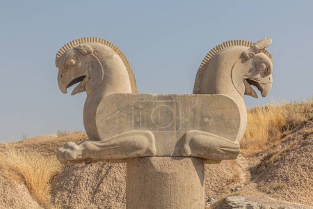 Photo for Griffin capital of a column in the ancient Persepolis, Iran - Royalty Free Image