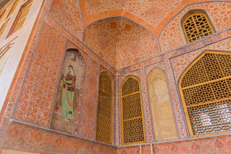 Photo for ISFAHAN, IRAN - JULY 9, 2019: Decorations of the Ali Qapu Palace in Isfahan, Iran - Royalty Free Image