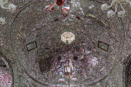 Photo for KERMANSHAH, IRAN - JULY 11, 2019: Mirror dome in Biglar Beigi Tekyeh (Tekyeh Biglarbeygi) Hosseinieh shrine in Kermanshah, Iran - Royalty Free Image