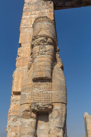 Photo for Human face at the Gate of Nations in Persepolis, Iran - Royalty Free Image
