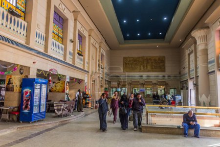 Photo for LUXOR, EGYPT - FEB 17, 2019: Interior of the Luxor railway station, Egypt - Royalty Free Image