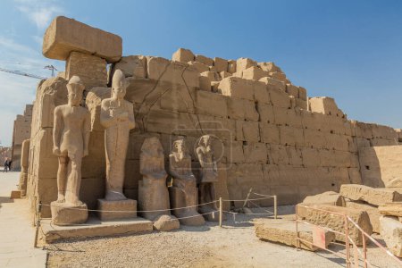 Photo for Sculptures in the ruins of the Karnak Temple Complex, Egypt - Royalty Free Image