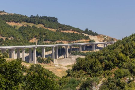 Photo for Bridge of R6 motorway in Kosovo - Royalty Free Image