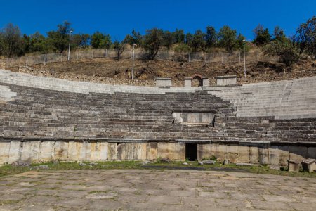 Photo for Roman theater at Heraclea Lyncestis ancient ruins near Bitola, North Macedonia - Royalty Free Image