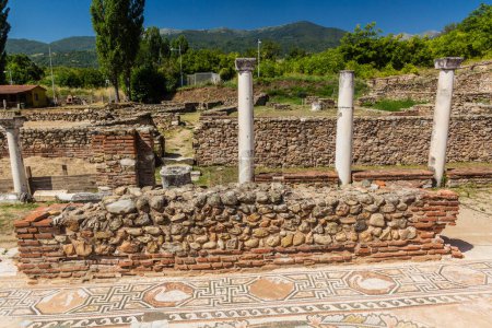 Téléchargez les photos : Ruines anciennes d'Heraclea Lyncestis près de Bitola, Macédoine du Nord - en image libre de droit