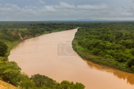 Téléchargez les photos : Vue de la rivière Omo près du village de Korcho, Éthiopie - en image libre de droit