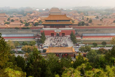 Photo for Aerial view of the Forbidden City in Beijing, China - Royalty Free Image