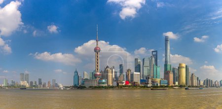 Photo for Skyline of Pudong in Shanghai, China - Royalty Free Image