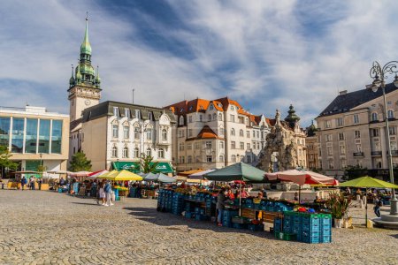 Foto de BRNO, CZECHIA - 6 DE SEPTIEMBRE DE 2021: Zelny Trh (Mercado de la col) en Brno, República Checa - Imagen libre de derechos