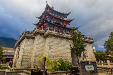 Photo for DALI, CHINA  - NOVEMBER 11, 2019: Wuhua tower in Dali ancient city, Yunnan province, China - Royalty Free Image