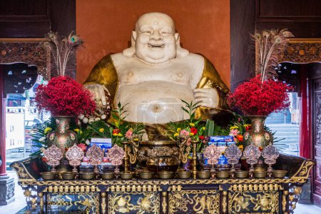 Photo for LE SHAN, CHINA  - NOVEMBER 6, 2019: Buddha statue in Lingyun Temple in Le Shan, Sichuan province, China - Royalty Free Image