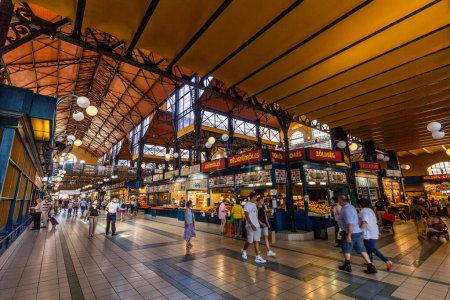 Photo for BUDAPEST, HUNGARY - SEPTEMBER 8, 2021: Interior of the Great Market Hall in Budapest, Hungary - Royalty Free Image