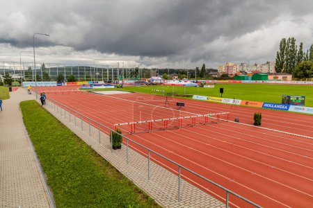 Photo for PLZEN, CZECHIA - AUGUST 28, 2021: View of the Athletic stadium in Plzen (Pilsen), Czech Republic - Royalty Free Image