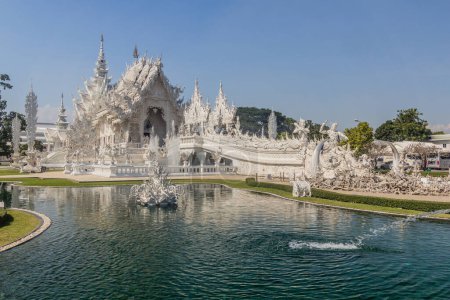 Foto de Wat Rong Khun (Templo Blanco) en la provincia de Chiang Rai, Tailandia - Imagen libre de derechos