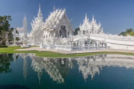 Foto de Wat Rong Khun (Templo Blanco) cerca de Chiang Rai, Tailandia - Imagen libre de derechos
