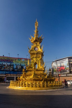 Photo for CHIANG RAI, THAILAND - NOVEMBER 29, 2019: View of Chiang Rai Clock Tower in Thailand. - Royalty Free Image