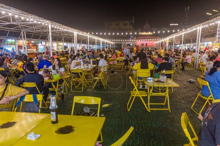 Photo for CHIANG RAI, THAILAND - NOVEMBER 29, 2019: Night food market in Chiang Rai, Thailand - Royalty Free Image