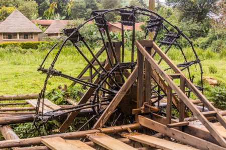 Photo for Water wheel near Kisiizi Falls, Uganda - Royalty Free Image