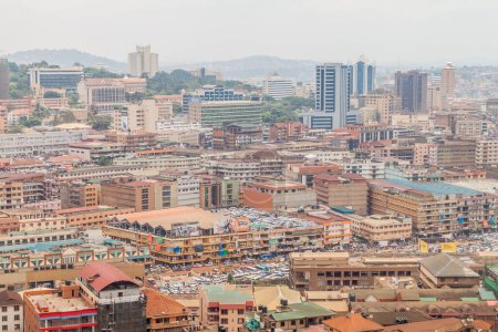 Photo for KAMPALA, UGANDA - MARCH 3, 2020: Aerial view of Nakasero in Kampala, Uganda - Royalty Free Image