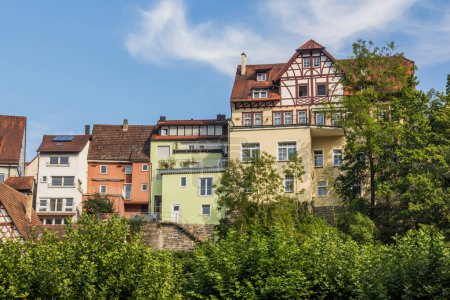 Téléchargez les photos : Maisons du village de Haigerloch, État de Baden-Wurttemberg, Allemagne - en image libre de droit