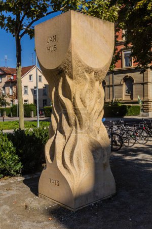 Photo for KONSTANZ, GERMANY - SEPTMBER 3, 2019: Jan Hus monument in Konstanz (Constance), Germany - Royalty Free Image