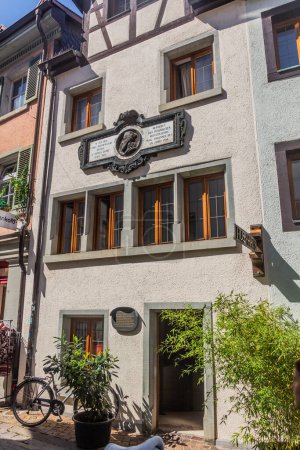 Téléchargez les photos : KONSTANZ, ALLEMAGNE - 3 SEPTMBRE 2019 : Maison Jan Hus à Constance, Allemagne - en image libre de droit