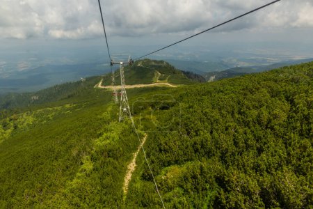 Foto de Vista de la góndola de Yastrebetz en las montañas de Rila, Bulgaria - Imagen libre de derechos