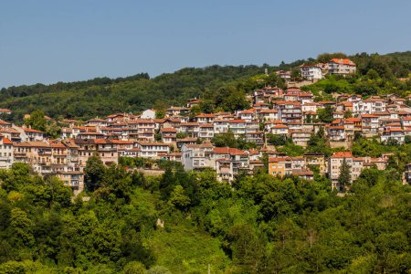 Photo for Houses on a slope in Veliko Tarnovo town, Bulgaria - Royalty Free Image