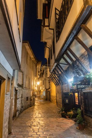 Photo for Alley in the old town of Ohrid town, North Macedonia - Royalty Free Image