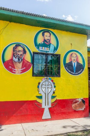 Téléchargez les photos : SHASHAMANE, ÉTHIOPIE - 28 JANVIER 2020 : Construction d'une secte religieuse locale à Shashamane, Éthiopie - en image libre de droit