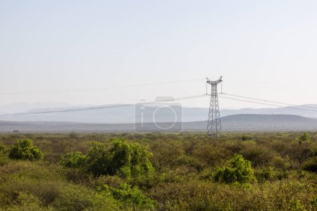 Foto de Líneas de transmisión de alta tensión en Etiopía - Imagen libre de derechos