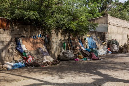 Téléchargez les photos : Refuges pour sans-abri à Hawassa, Éthiopie - en image libre de droit