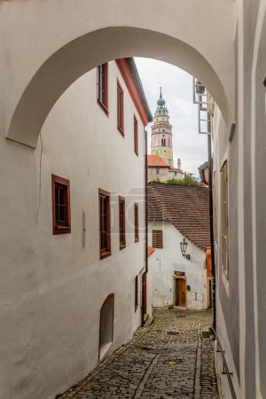 Photo for View of a narrow alley in Cesky Krumlov, Czech Republic - Royalty Free Image
