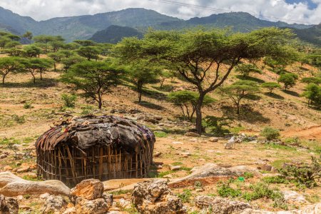 Photo for Samburu tribe hut near South Horr, Kenya - Royalty Free Image