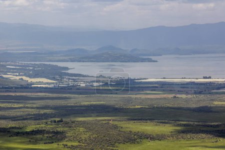 Vista aérea del lago Naivasha, Kenia