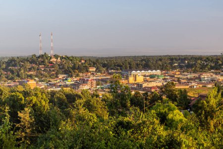Luftaufnahme der Stadt Marsabit, Kenia