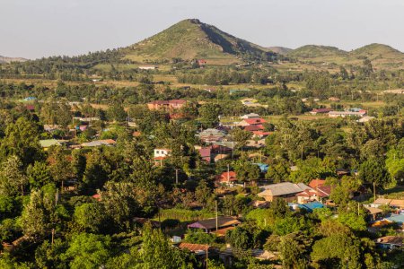 Luftaufnahme der Stadt Marsabit, Kenia